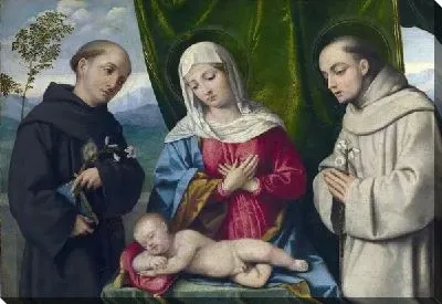 Картина маслом Мадонна с младенцем и святымт (The Madonna and Child with Saints)