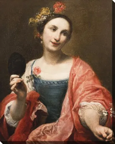 Картина Портрет женщины с маской в руках