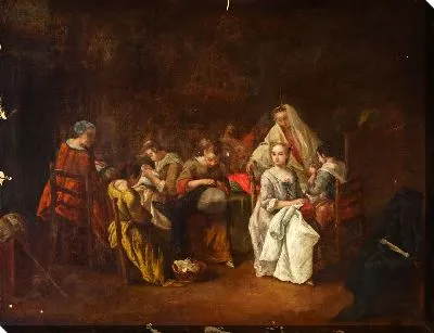 Картина Девочки шьют