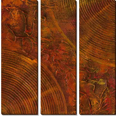 Модульная картина Красные полукруги