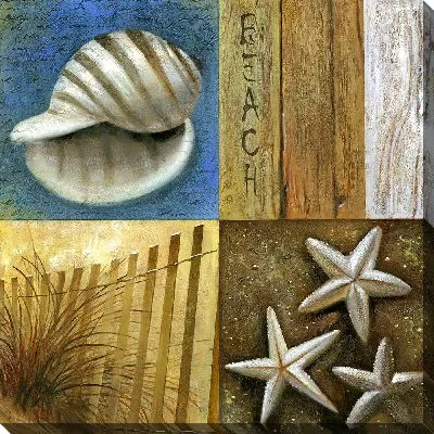 Картина маслом Коллаж пляжный отдых