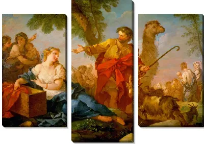 Иаков и Рахиль покидают дом Лавана