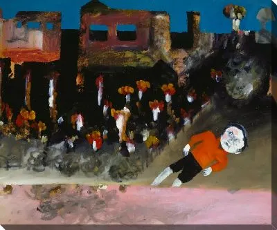 Картина Мальчик в поселке