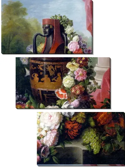 Картина Греческая ваза с цветами (A Greek Urn With Garland of roses)