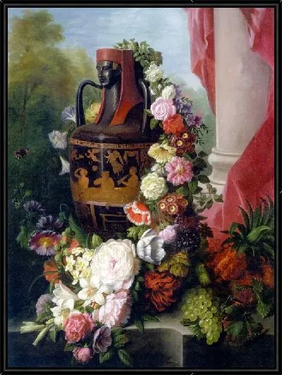 Картина Греческая ваза с цветами (A Greek Urn With Garland of roses)