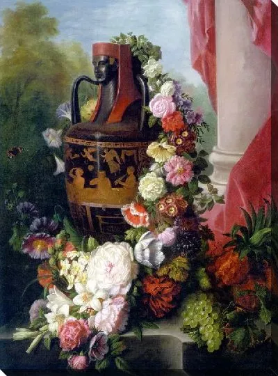 Картина Греческая ваза с цветами (A Greek Urn With Garland of roses)