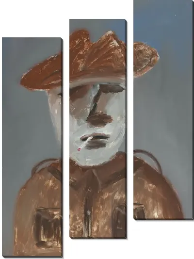 Картина [Голова галлипольского солдата с сигаретой]