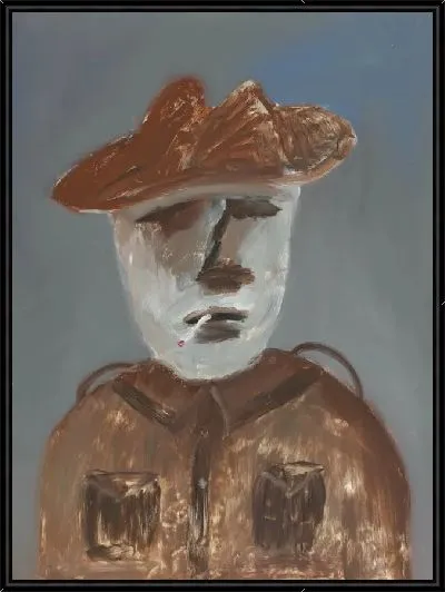 Картина [Голова галлипольского солдата с сигаретой]