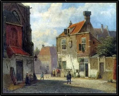 Люди на голландской улице (Figures in a Dutch Street)