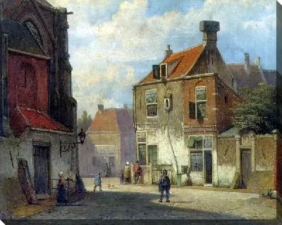 Люди на голландской улице (Figures in a Dutch Street)