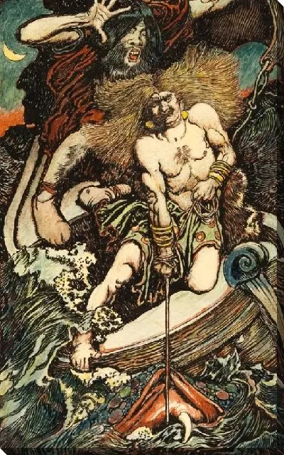 Картина Рыбалка Тора и Гимира