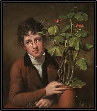 Рубенс Пил с геранью