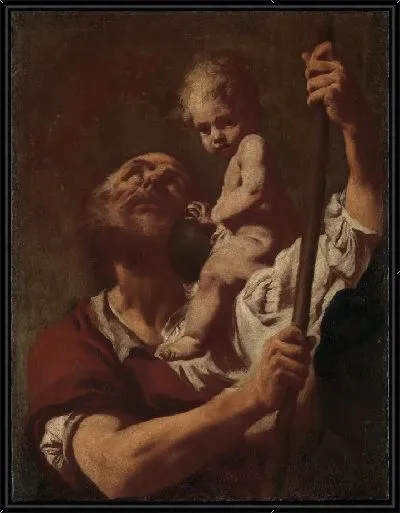 Картина Святой Христофор, несущий младенца Христа