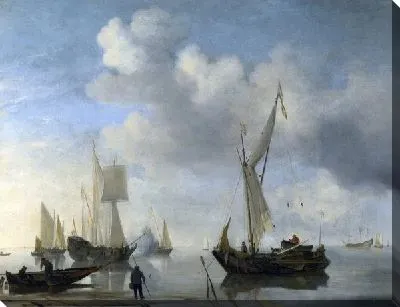 Картина Голландские суда у побережья (Dutch Vessels lying Inshore in a Calm, one Saluting)