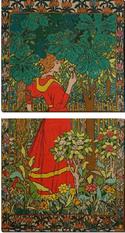 Картина Дама в красном №3