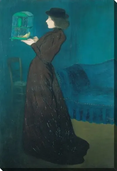 Картина Женщина с птичьей клеткой
