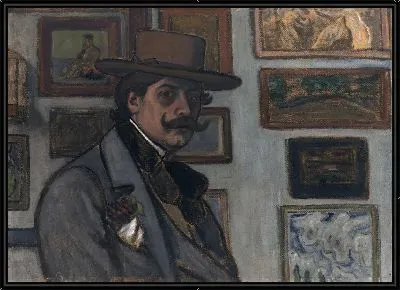 Автопортрет в коричневой шляпе