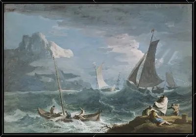 Рыбацкие лодки в шторм