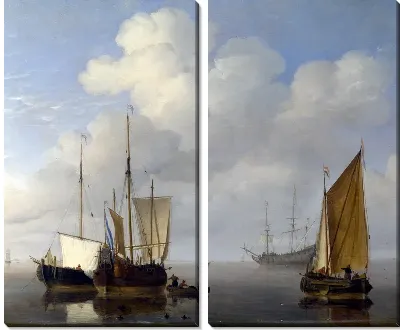 Картина Голландские корабли в тихую погоду (Dutch Ships in a Calm)