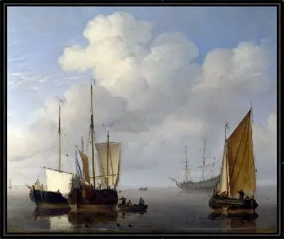 Картина Голландские корабли в тихую погоду (Dutch Ships in a Calm)