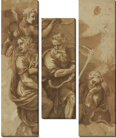 Победа, Янус, Хронос и Гея