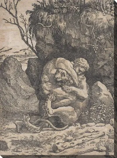 Картина Геркулес и Немейский Лев