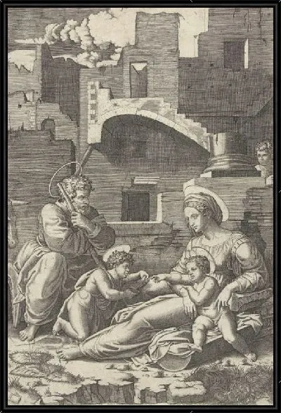 Картина Мария с ребенком, Иосифом и маленьким Иоанном Крестителем