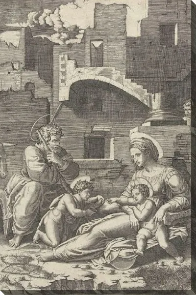 Картина Мария с ребенком, Иосифом и маленьким Иоанном Крестителем