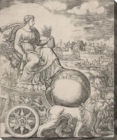 Картина Кибела на своей колеснице