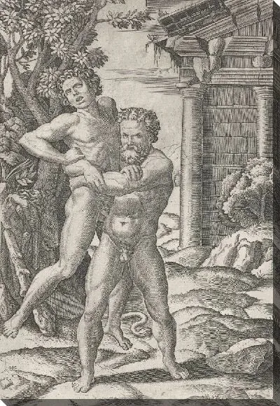 Картина Геркулес борется с Антеем