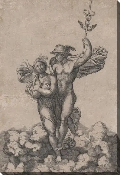 Картина Меркурий, несущий Психею на Олимп после композиции Рафаэля на вилле Фарнезина в Риме