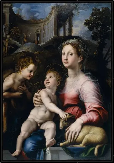 Картина Мадонна с младенцем и святым Иоанном Крестителем