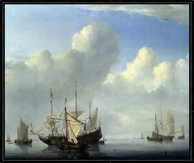 Картина Голландский корабль бросает якорь (A Dutch Ship coming to Anchor)
