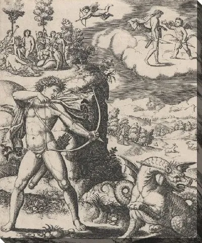 Картина Аполлон убивает питона