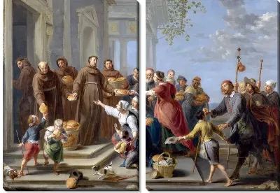 Картина Святой Антоний распределяет хлеб (Saint Anthony of Padua distributing Bread)