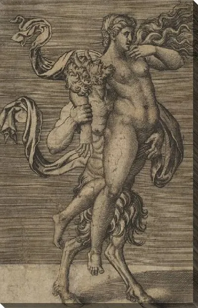 Картина Сатир нес нимфу удерживая ее правую руку