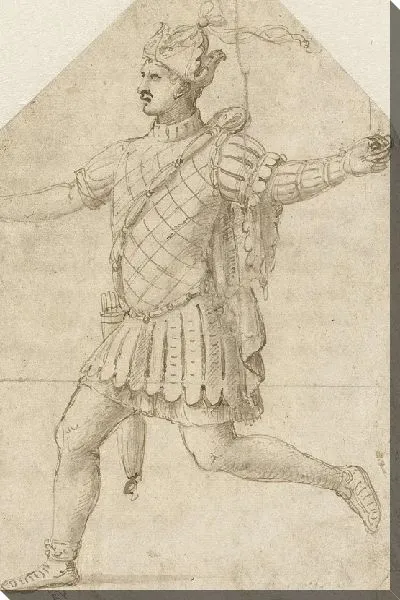 Картина Конный слуга с колчаном на патронташ