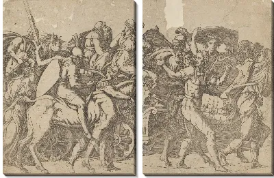 Марширующие войска со щитами