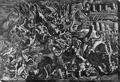 Картина Морское сражение между греками и троянцами