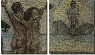 Картина Красота. Эскиз фрески к зданию Рижского латышского общества