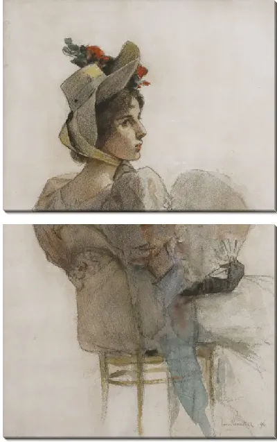 Картина Женщина с веером