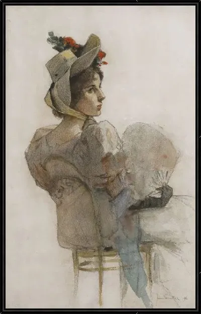 Картина Женщина с веером