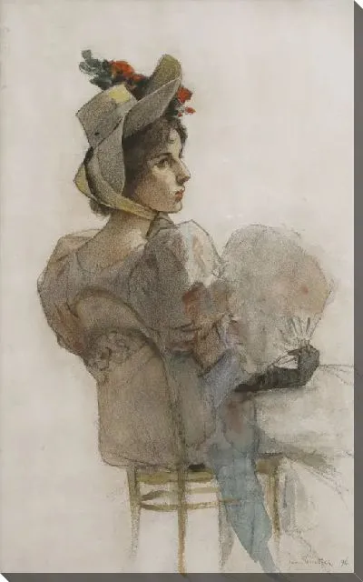 Картина Женщина с веером