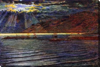 Рыбацкие лодки в лунном свете (Fishing boats by Moonlight)