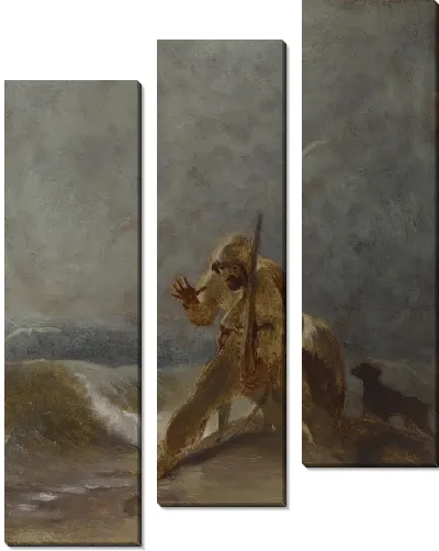 Картина Отпечаток ноги на песке