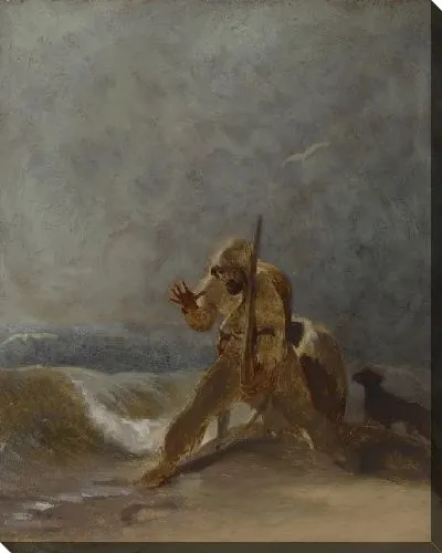 Картина Отпечаток ноги на песке