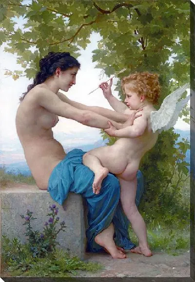 Картина Девушка и Амур