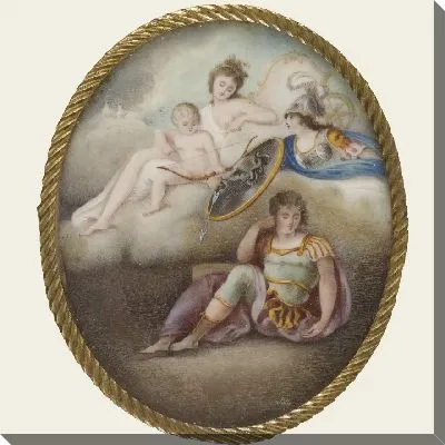 Картина Минерва защищает спящего юношу от стрелы Купидона и козней Венеры