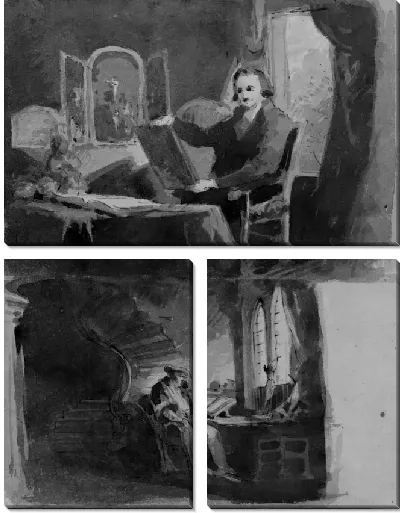 Картина Абрахам Франсен, ученый (из альбома для рисования)