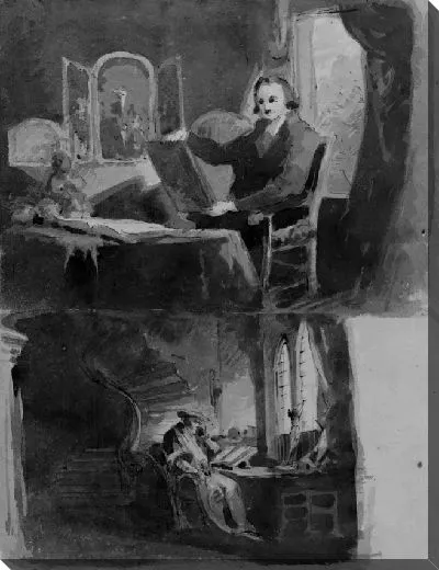 Картина Абрахам Франсен, ученый (из альбома для рисования)